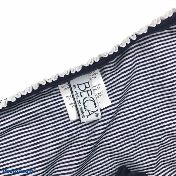 Becca Swimwear Bikini Bottom Navy Blue Size Small - Picture 3 of 6